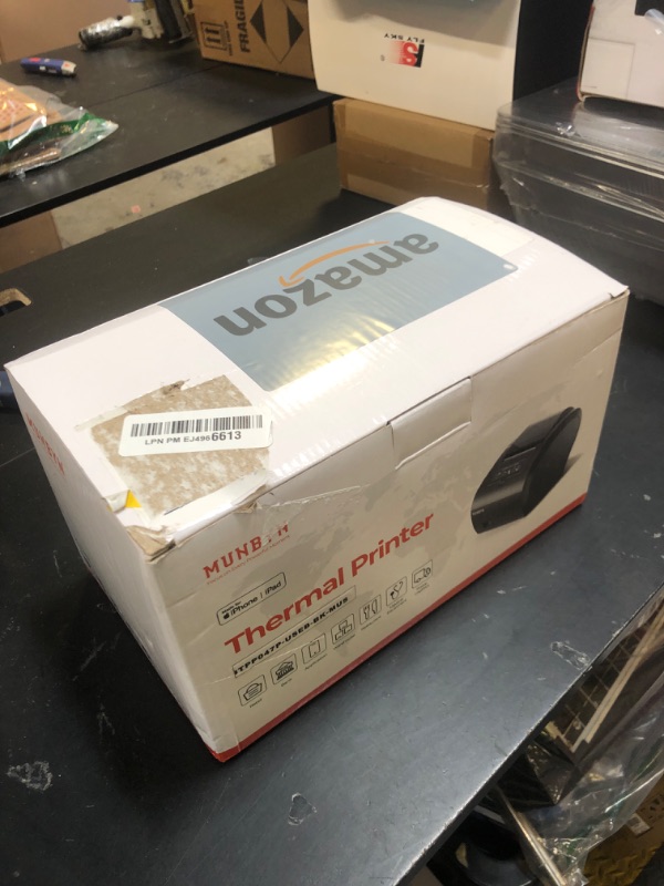Photo 1 of MUNBYN Bluetooth Thermal Receipt Printer P047, 80mm POS Printer, Thermal Printer with USB Serial Ethernet, Bluetooth, Support Android Windows PC iOS(Do Not Support Paypal Doordash Grubhub Vagaro)