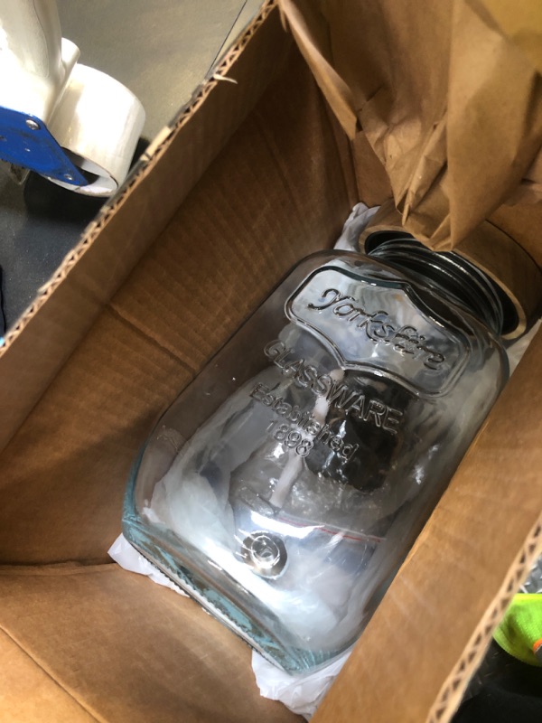 Photo 1 of 1 Gallon Drink Dispenser with Spigot 18/8 Stainless Steel – Airtight & Leakproof Glass Sun Tea Jar with Anti-Rust Lids, Beverage Dispenser for Parties