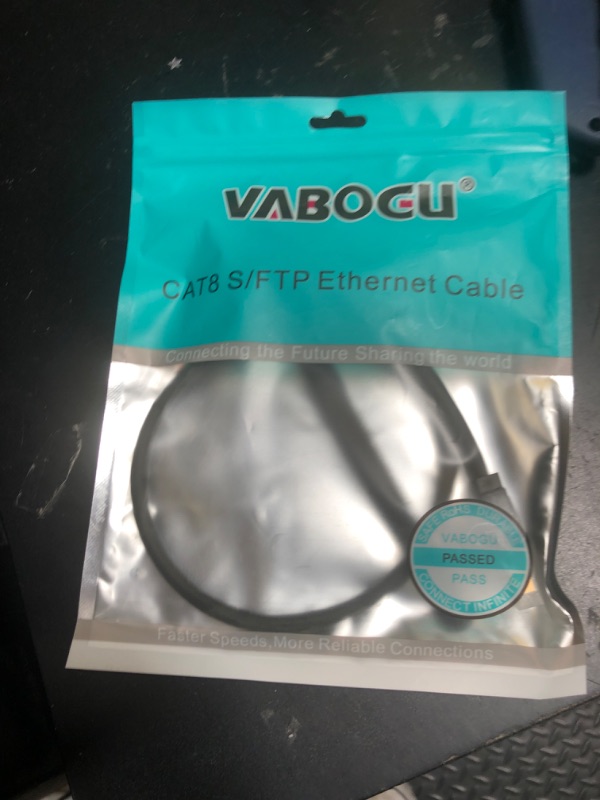 Photo 1 of Cat 8 Ethernet Cable, 1.5Ft 3Ft 6Ft 10Ft 15Ft 20Ft 30Ft 40Ft 50Ft 60Ft 100Ft Heavy Duty High Speed Internet Network Cable, Professional LAN Cable Shielded in Wall, Indoor&Outdoor