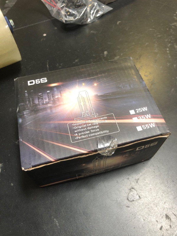 Photo 1 of NAVOROGE D5S HID Bulbs, 6000K 35W Cool White Xenon D5S High Low Beam HID Bulb Xenon Replacement Bulb Pack of 2