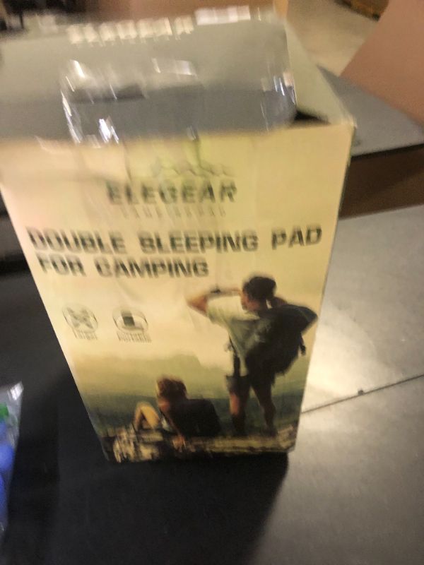 Photo 1 of Elegear Double Sleeping Pad for Camping, 4.7" Ultra-Thick Self Inflating Camping Pad 2 Person with Pillow Built-in Foot Pump, Portable Camping Sleeping Mat for Backpacking Hiking Tent(Army Green Full)