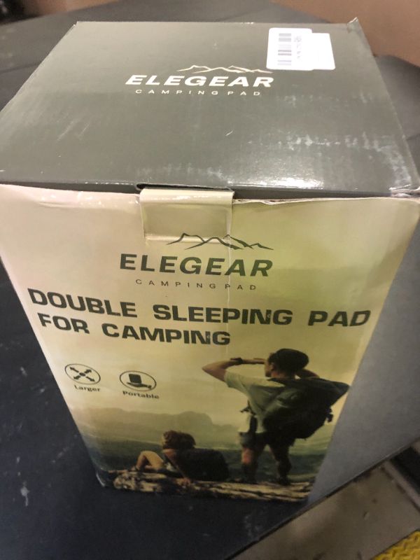 Photo 1 of Elegear Double Sleeping Pad for Camping, 4.7" Ultra-Thick Self Inflating Camping Pad 2 Person with Pillow Built-in Foot Pump, Portable Camping Sleeping Mat for Backpacking Hiking Tent(Army Green Full)