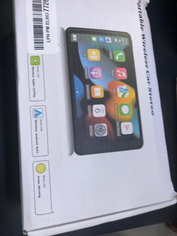 Photo 1 of Carplay Screen for Car, 7" HD Wireless Portable Car Play Touchscreen Stereo with Android Auto Mirror Link/Backup Camera/GPS Navigation/Satellite Radio for All Vehicles