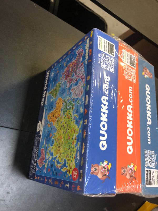 Photo 1 of QUOKKA Puzzles for Kids Ages 4-6 - 3 Set 100 Piece Puzzles for Toddlers 3-5 - Learning Map of The United States World Space Puzzle - Educational Games for Kids 6-8 - Toys for 3 Year Old Boys and Girls
