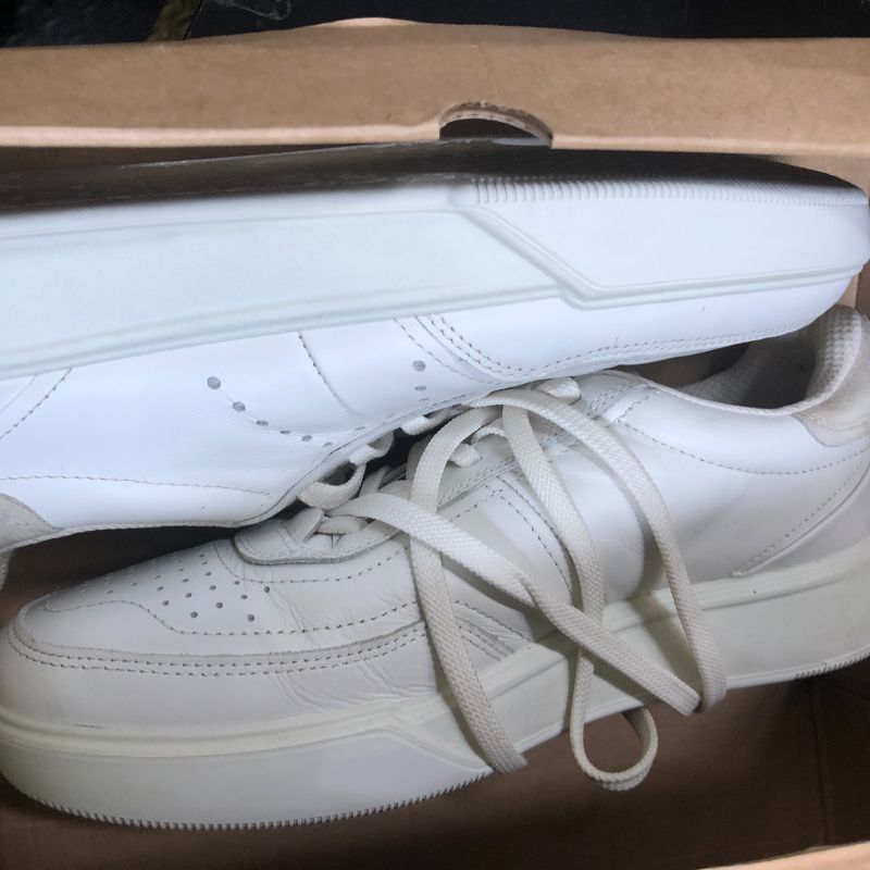 Photo 1 of ECCO Men's Street Court Lace Sneaker, White/Shadow White, 7-7. 5