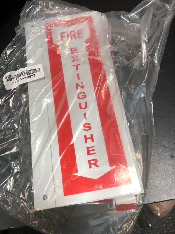 Photo 1 of Tondiamo 4 Pack Fire Extinguisher Sign 4 x 12 Inch Fire Rust Aluminum Signs Laminated for Ultimate UV, Weather, Scratch, Water and Fade Resistance, Indoor and Outdoor
