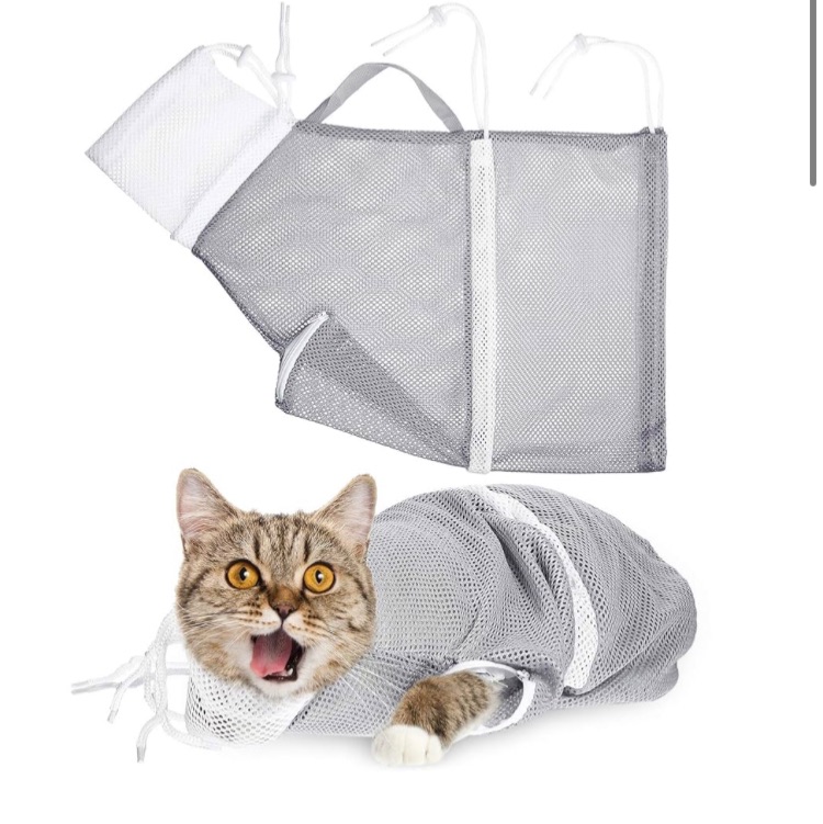 Photo 1 of Cat Shower Net Bag for Carrying Bathing 