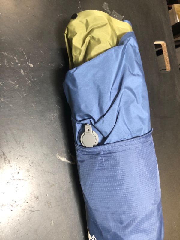 Photo 1 of Camping Sleeping Bag Blue and Green ZExact DImensions Unknown No Pump Included