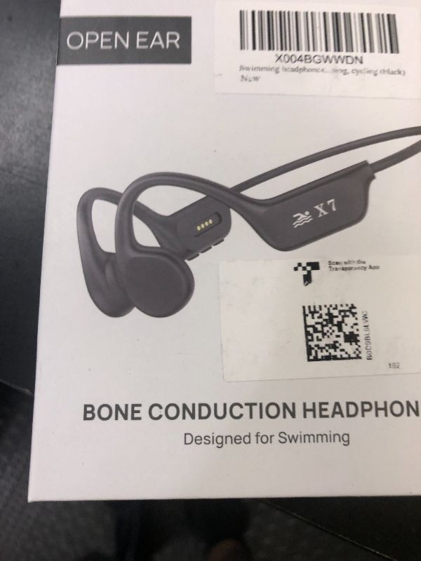 Photo 1 of Swimming headphones-bone conduction headphones, IP68 waterproof built-in MP3 player 32G memory, underwater swimming headphone, wireless open Earphones Bluetooth 5.3, for running, cycling (black)