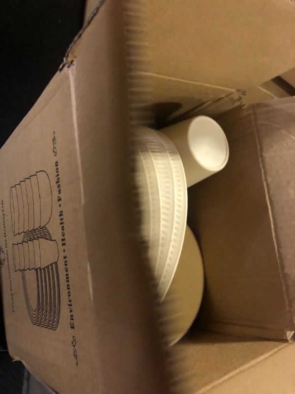 Photo 1 of ?18PCS Wheat Straw Dinnerware Sets Unbreakable Dinnerwares Sets Reusable Cups Plates and Bowls Sets Microwave Dinnerware Sets for Kitchen Travel Camping ?