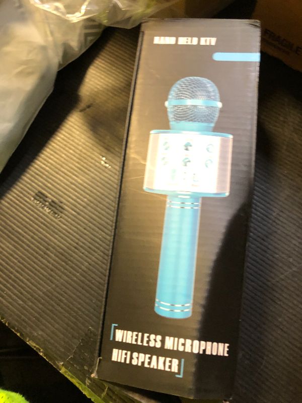 Photo 1 of KIDWILL Wireless Bluetooth Karaoke Microphone for Kids and Adults, 5-in-1 Portable Handheld Karaoke Mic Speaker Player Recorder with Adjustable Remix FM Radio for Girls Boys Teens Adults