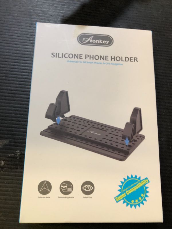 Photo 1 of AONKEY Cell Phone Holder for Car, Dashboard Car Pad Mat Vehicle GPS Mount Universal Fit All Smartphones, Compatible with iPhone Xs/XS Max XR X 6S 7/8 Plus