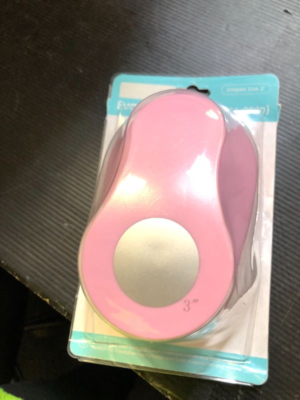 Photo 1 of Circle Punch 3 Inch Craft Hole Paper Punch Pink - Large 75mm Circle Hole Round Punchers for Cardstock, Gift Wrapping, Greeting Cards and Scrapbook