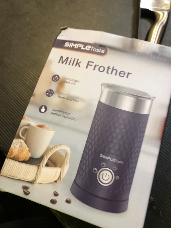 Photo 1 of SIMPLETASTE Milk Frother, 4-in-1 Electric Milk Steamer, Automatic Warm and Cold Foam Maker and Milk Warmer for Latte, Cappuccinos, Macchiato