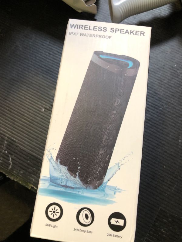 Photo 1 of Vanzon Bluetooth Speakers, V40 Wireless Portable Bluetooth Speaker with IPX7 Waterproof, 24H Playtime, 24W Stereo Sound and TWS Dual Pairing, Suitable for Home/Party/Outdoor/Beach