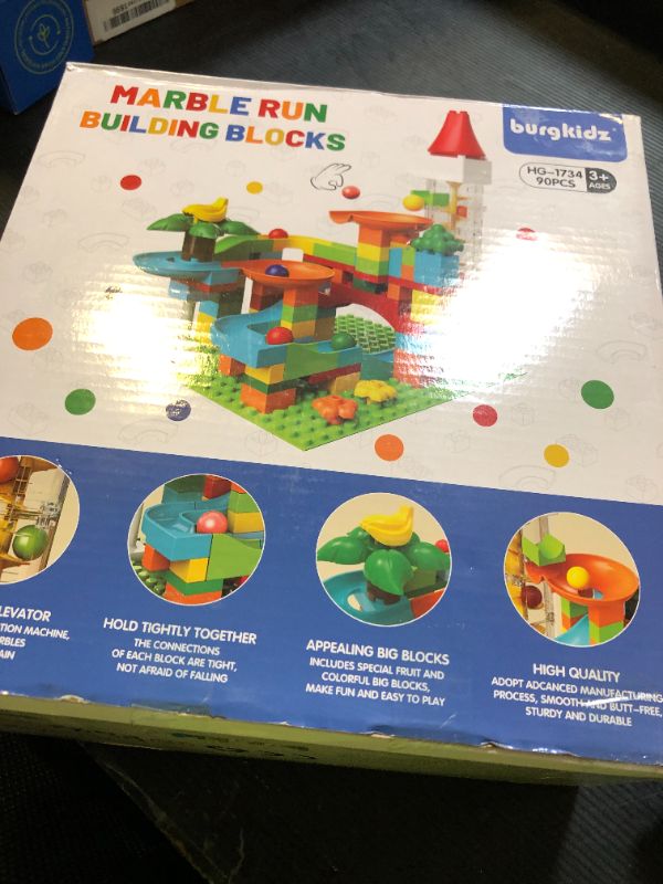 Photo 1 of Marble Run Toy Motorized Elevator Marble Maze Kit with Perpetual Motion Machine, Building Block Educational Construction Game Playset STEM Learning Hand Eye Coordination Training Unlimited DIY