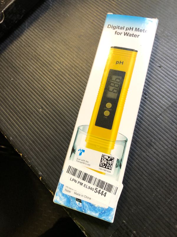 Photo 1 of PH Meter for Water Hydroponics Digital PH Tester Pen 0.01 High Accuracy Pocket Size with 0-14 PH Measurement Range for Household Drinking, Pool and Aquarium