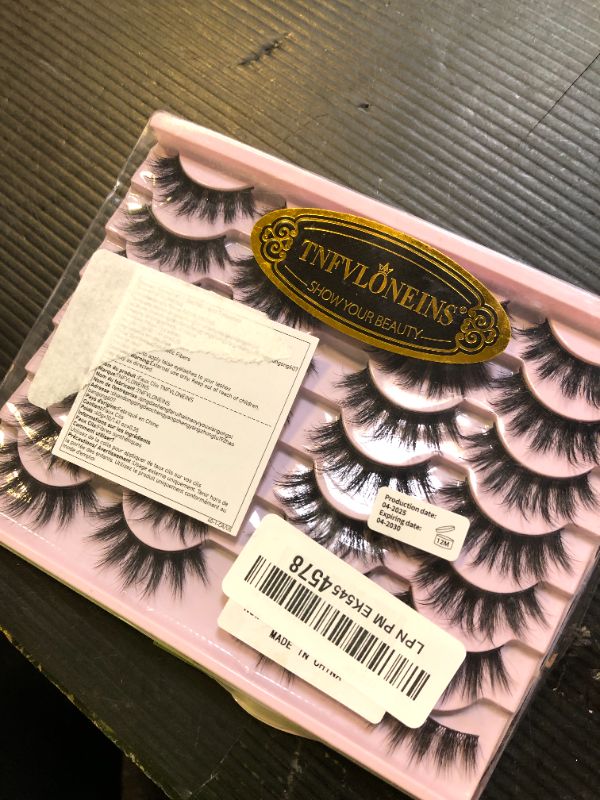 Photo 1 of 14 Pairs Wispy Mink Lashes False Eye Lashes Natural Look 5D Volume 16mm Fake Eyelashes Pack by TNFVLONEINS