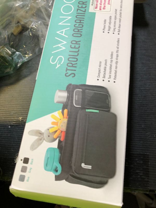 Photo 1 of Swanoo Stroller Caddy Stroller Organizer With Cup Holder, Non Slip Straps Stroller Bag for Phone, Pet Stroller Accessories, Universal Fits Uppababby Vista v2 Wonderfold Wagon, Doona and More