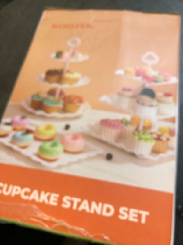 Photo 1 of Kootek Dessert Cupcake Stand, 10pcs Dessert Table Display Set, 3 Tiered Cup Cake Holder Tower Stand& Cookie Serving Trays for Wedding, Tea Party, Birthday, Baby Shower