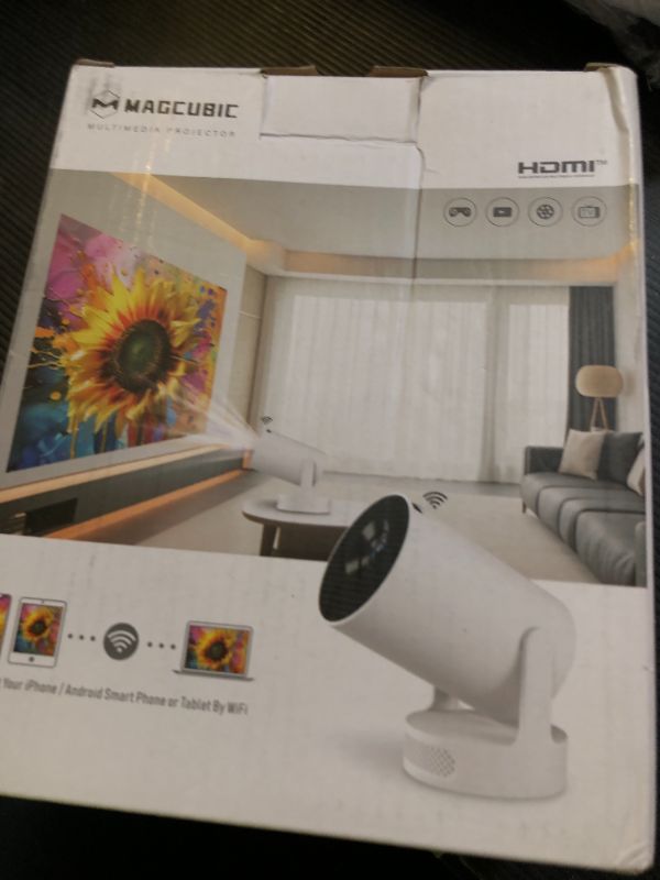 Photo 1 of Magcubic Mini Projector 4K support with WiFi 6 and Bluetooth 5.4, 5w Soundbase Speaker, Auto Vertical Keystone 180°Rotatable Portable Proyector for Home Bedroom Outdoor HY300Pro+