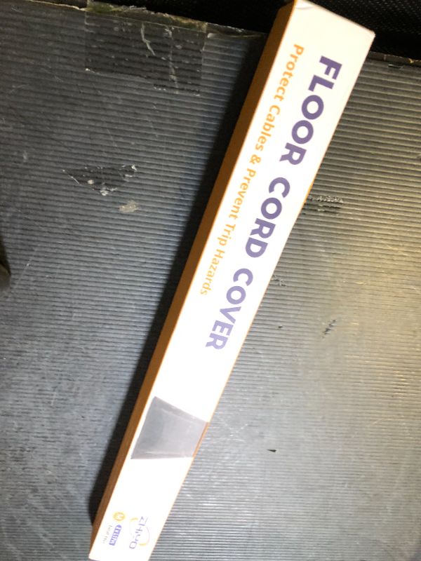Photo 1 of Cord Hider Floor 34in (2X L17in), Large Capacity Floor Cord Cover, Hard PVC Wire Cover, Cable Management Floor, Brown, Cord Cavity - 1.1"(W) x 0.4"(H)