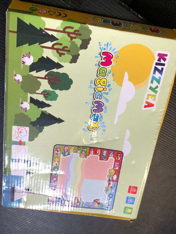 Photo 1 of KIZZYEA Toys for 2 3 4 5 Years Old Boys Girls, Water Doodle Mat for Kids, Large Coloring Painting Writing Mat with Neon Colors, Educational Toys Christmas Birthday Gifts for Age 2-4, 3-5 Toddlers