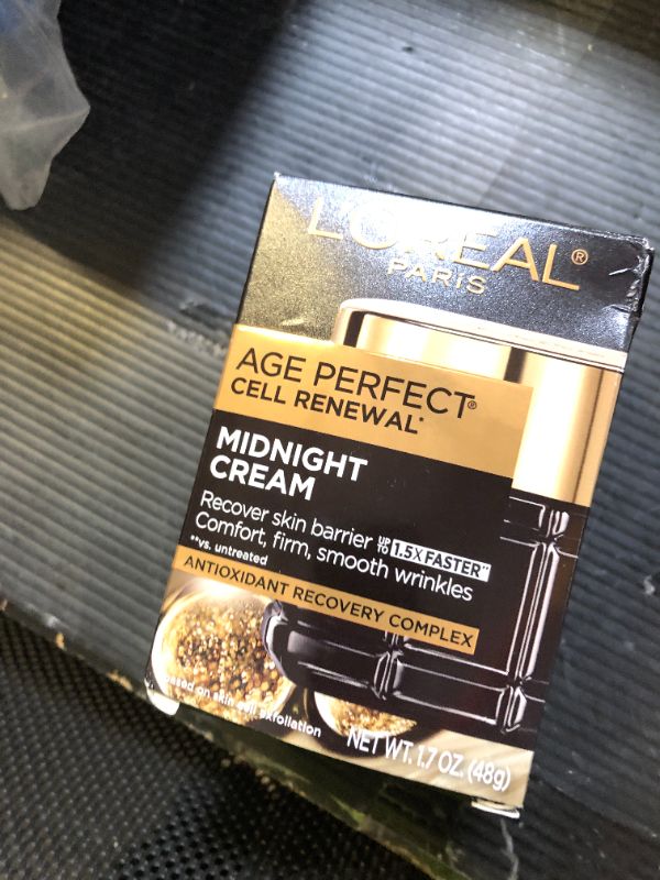 Photo 1 of L'Oreal Paris Age Perfect Anti-Aging Midnight Cream, Face Moisturizer to Reduce Wrinkles and Firm Skin, 1.7oz + Serum Sample