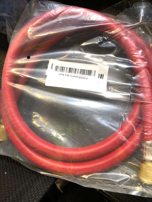 Photo 1 of 3/8" HVAC Vacuum Hose, Red (High Side) Refrigerant Charging Hose,Standard 3/8"×3/8" Flare Fittings, 6 FT, Low Resistance and High Flow Rate, Faster HVAC Evacuation and Recovery, 20 Microns Vacuum