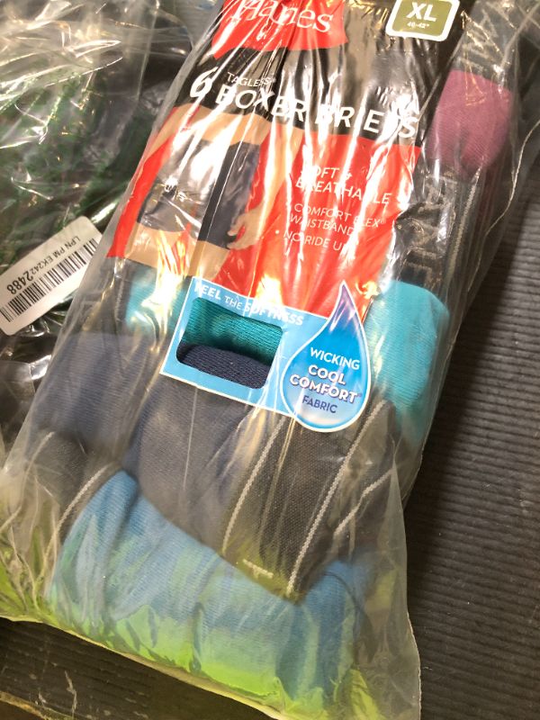 Photo 1 of Hanes Mens Underwear Briefs, Cool Dri Moisture-wicking Cotton No-ride-up For Men, Multi-packs Available Boxer, 6 Pack - Dyed Assorted, X-Large US