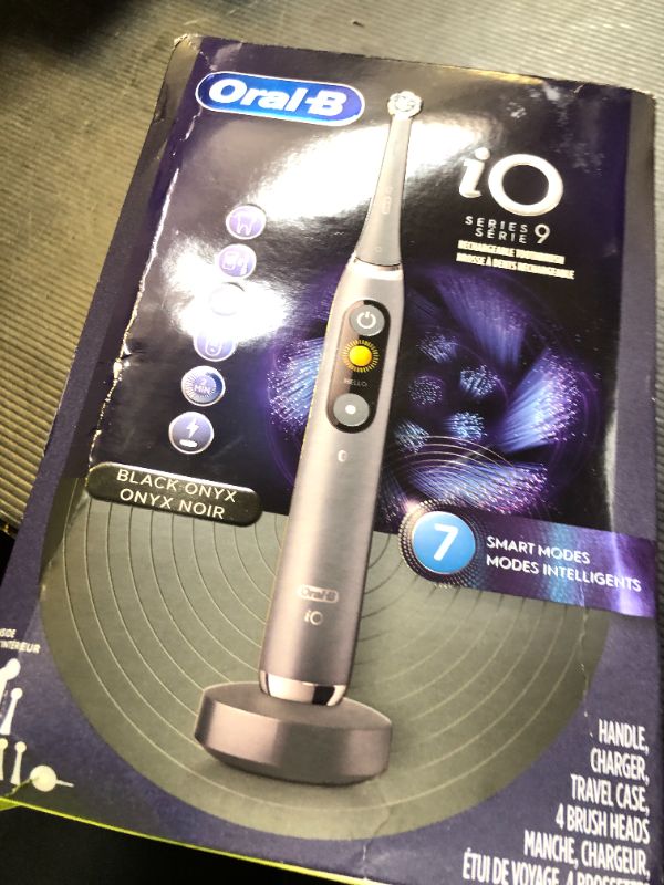 Photo 1 of Oral-B iO Series 9 Electric Toothbrush with 3 Replacement Brush Heads, Black Onyx