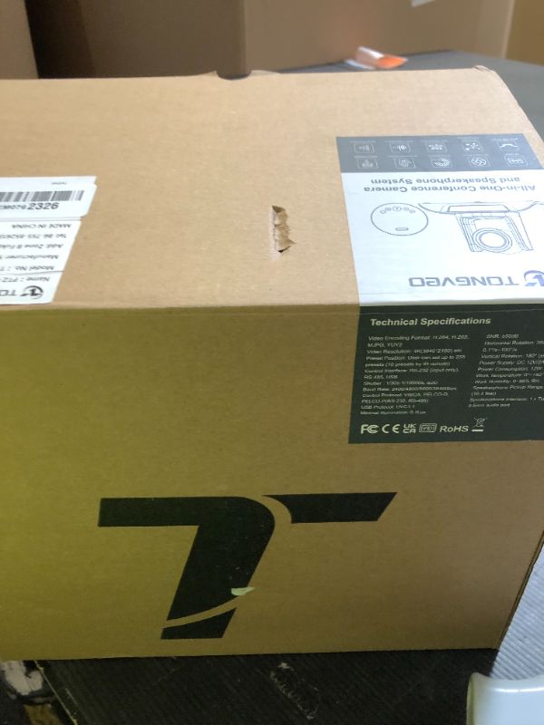 Photo 1 of TONGVEO 4K Conference Room Camera System, AI Auto-Tracking PTZ Camera 5X Digital Zoom with Speakerphone Set 120° Wide-Angle USB3.0 for Zoom YouTube Teams OBS and More