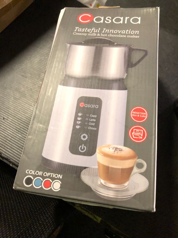 Photo 1 of Casara 4-in-1 Electric Milk Steamer and Frother,27oz Stainless Steel Pitcher,Hot and Cold Foam Maker and Milk Warmer for Lattes,Cappuccinos,Macchiato