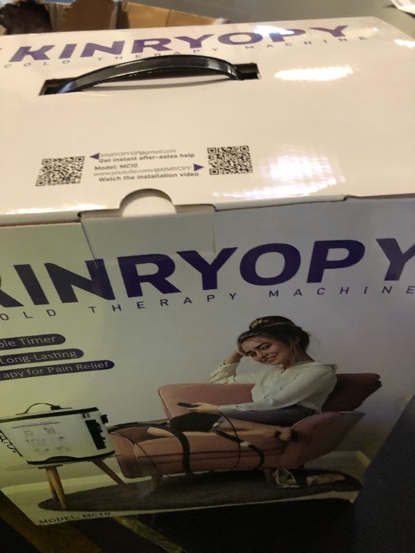 Photo 1 of Cold Therapy Machine with Programmable Timer, Portable Ice Machine for Shoulder After Surgery, Shoulder Replacement Recovery System, Cryotherapy Pain Relief w/Compression Pad