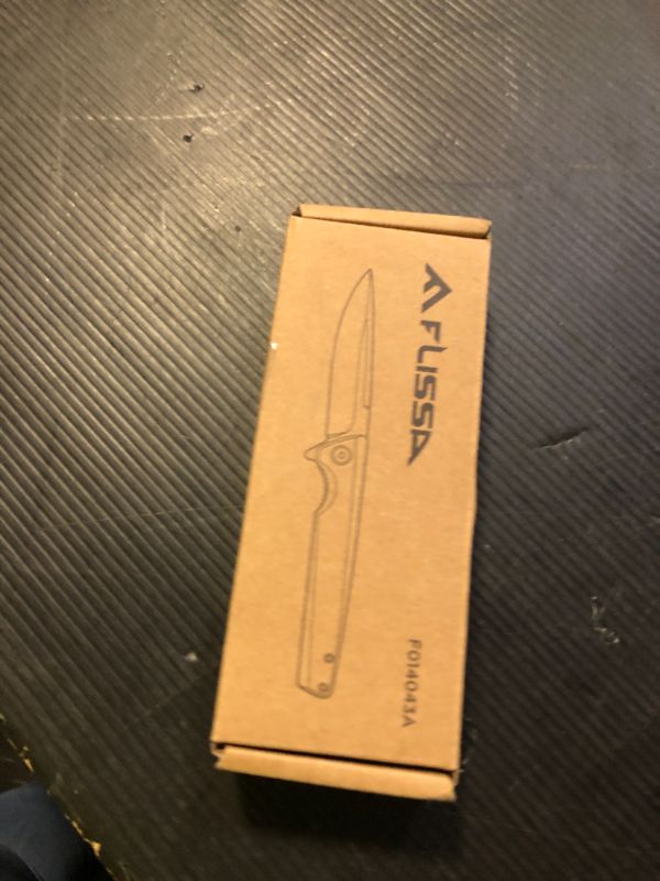Photo 1 of FLISSA Pocket Knife, Folding EDC Knife, 4 inch D2 Blade, G10 Handle, for Outdoors, Hiking, Camping, Black