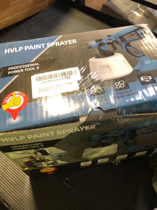 Photo 1 of Paint Sprayer Tool 800W High Power Electric Spray Paint Gun Easy to Clean for Furniture Cabinets Fence Walls Door Garden Chairs Blue