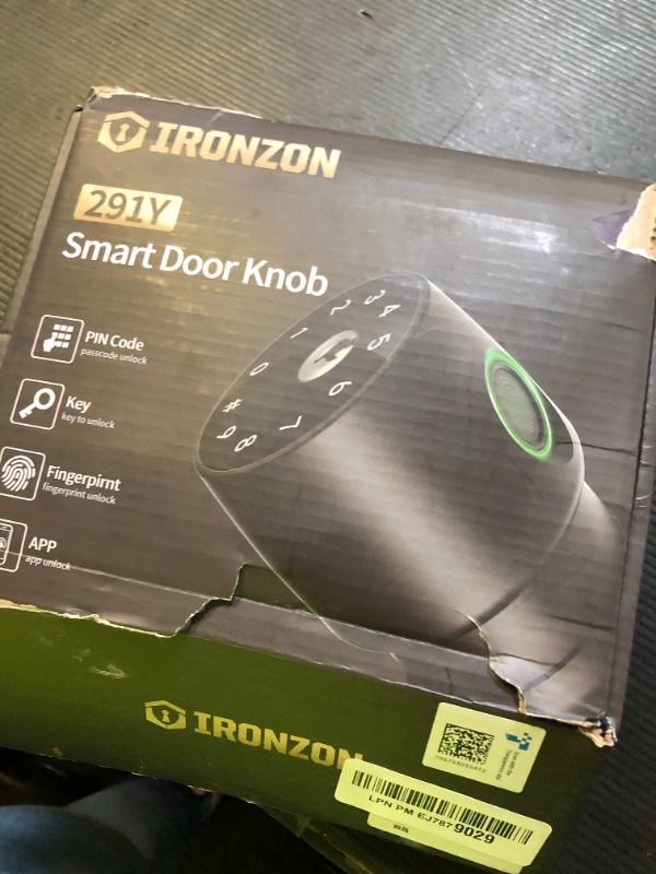 Photo 1 of IRONZON Fingerprint Door Knob Fingerprint Door Lock with App Control Smart Door knob for Bedroom, Biometric Door Lock for Apartment Office and Garages