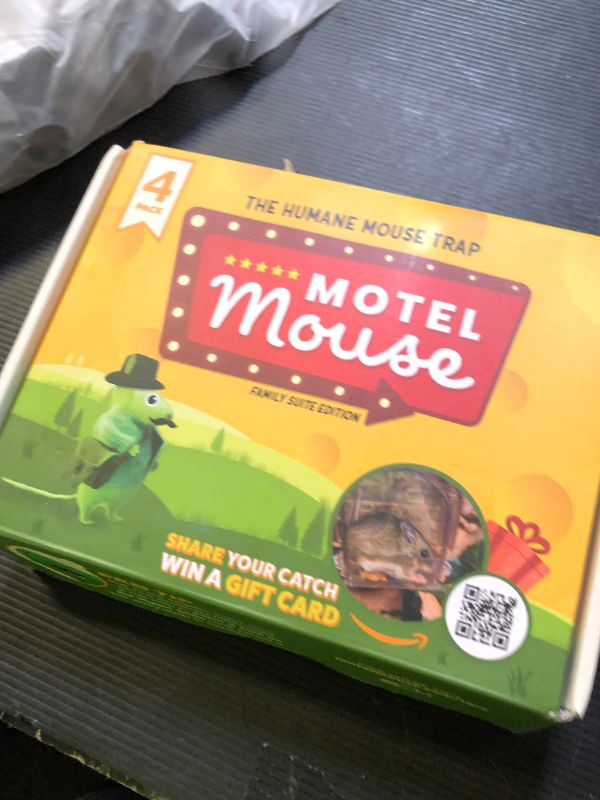 Photo 1 of Motel Mouse Humane No Kill Live Catch and Release Mouse Traps, Reusable with Cleaning Brush - 4 Pack