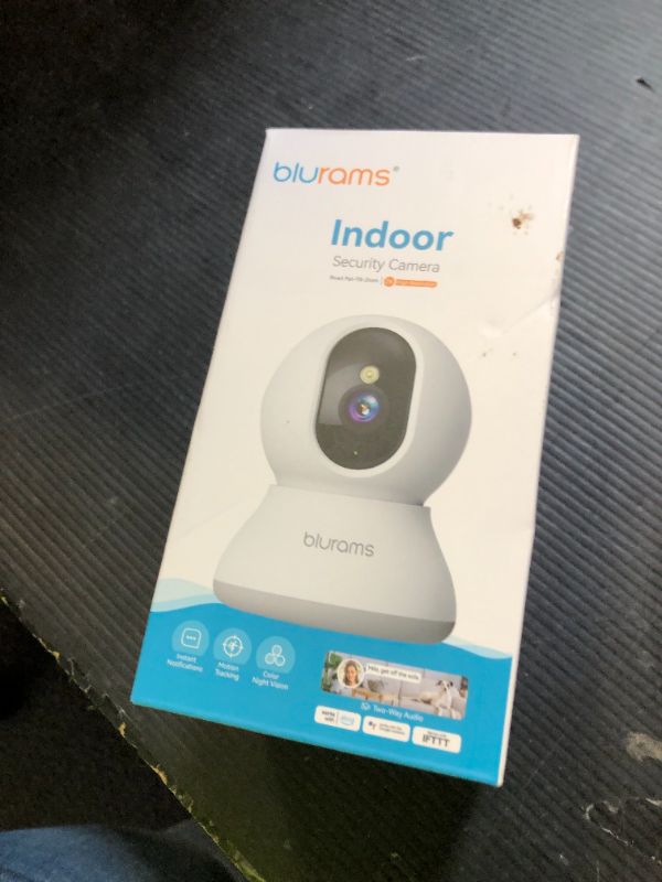 Photo 1 of blurams Indoor Camera 2K, Cameras for Home Security 5GHz, 360° Pet Camera w/Motion Tracking, Phone App, 2-Way Audio, IR Night Vision, Siren, Works with Alexa & Google Assistant
