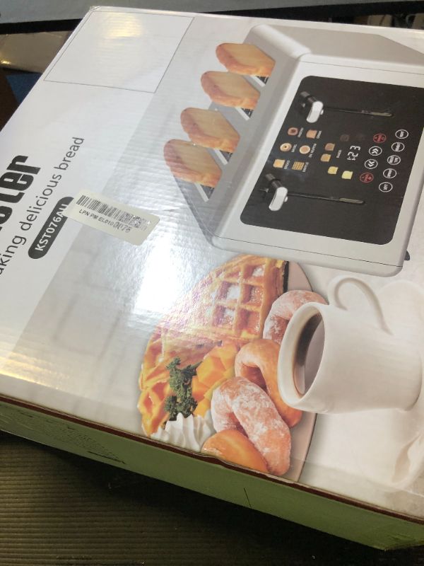 Photo 1 of WUNLY 4 Slice Toaster, Touchscreen & Dual Independent Control Panel?5 Basic Functions & Digital Countdown Toasters, 6 Shade Settings?6 Bread Types, Smart Bread Maker Mute/Screen-Off,Silver