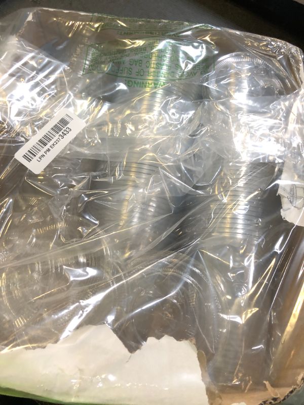 Photo 1 of VITEVER 100 Sets - 12oz Clear Plastic Cups with Lids and Straws, Disposable Cups for Iced Coffee, Smoothie, Milkshake, Cold Drinks