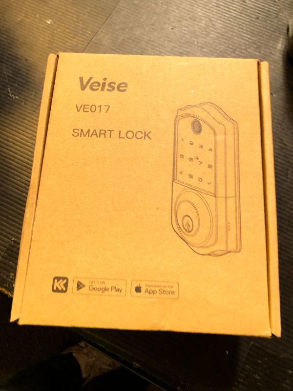 Photo 1 of Veise VE017 Fingerprint Smart Door Lock, App Control, 7-in-1 Keyless Entry, Auto Lock, Emergency Power Port, Electronic Touchscreen Keypad, Biometric Smart Locks for Front Door, Matte Black