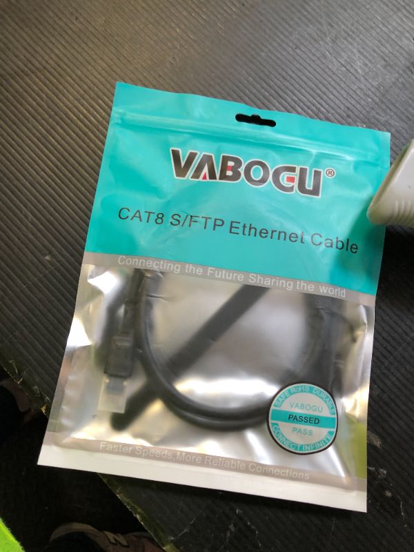 Photo 1 of Vabogu Cat 8 Ethernet Cable, 3ft Heavy Duty High Speed Internet Network Cable, 26AWG, 2000Mhz 40Gbps with Gold Plated RJ45 Connectors, Shielded for Indoor & Outdoor Use