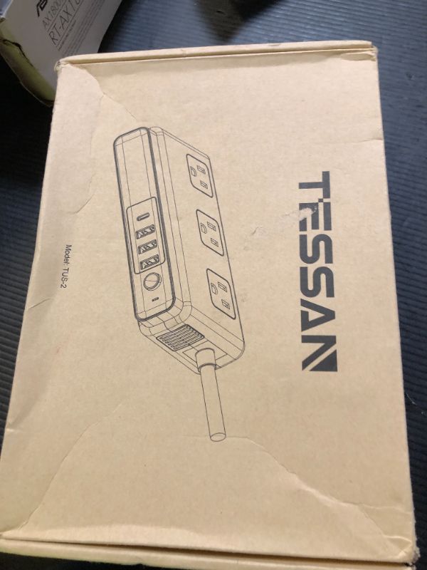 Photo 1 of TESSAN 220V to 110V Voltage Converter for Travel with 4 USB Ports (1 USB C), 3 AC Outlet and EU UK AU IT in ZA International Power Adapter, Step Down Transformer Outlet Converters White