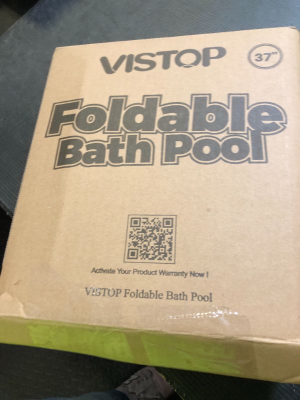 Photo 1 of VISTOP Medium Foldable Dog Pool, Hard Plastic Shell Portable Swimming Pool for Dogs Cats and Kids Pet Puppy Bathing Tub Collapsible Kiddie Pool (37 inch.D x 7.8inch.H, Blue)