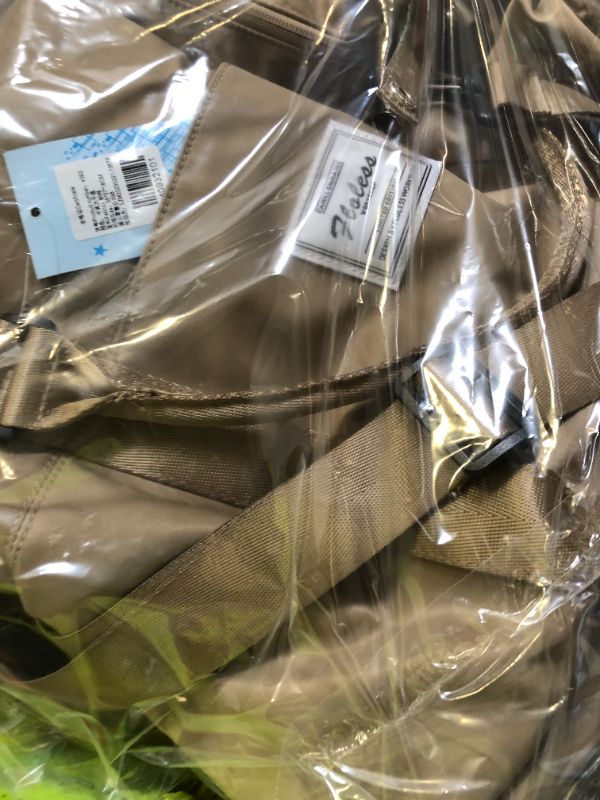 Photo 1 of Travel Duffel, Sports Tote, Shoulder Weekender - Khaki Overnight Bag with Toiletry Bag for Women