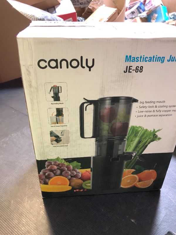 Photo 1 of Cold Press Juicer, 5.4" Wide Feed Chute Juicers with 350w Power Motor, Slow Masticating Juicer Machine with High Juice Yield for Whole Vegetables & Fruits, Easy to Clean, Grey(pro)
