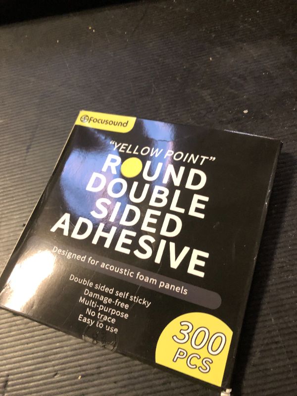 Photo 1 of Focusound 300 Pack Yellow Point Double-Sided Adhesive Dots for Acoustic Soundproofing Foam Panels