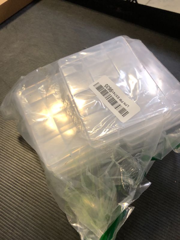 Photo 1 of JESEP YONG Small Plastic Organizer Box 10 packs12 Grids Clear Storage Container Jewelry Case with Fixed Dividers for Beads Art DIY Crafts Jewelry Fishing Tackles 5.04 * 3.82 * 0.87 inches