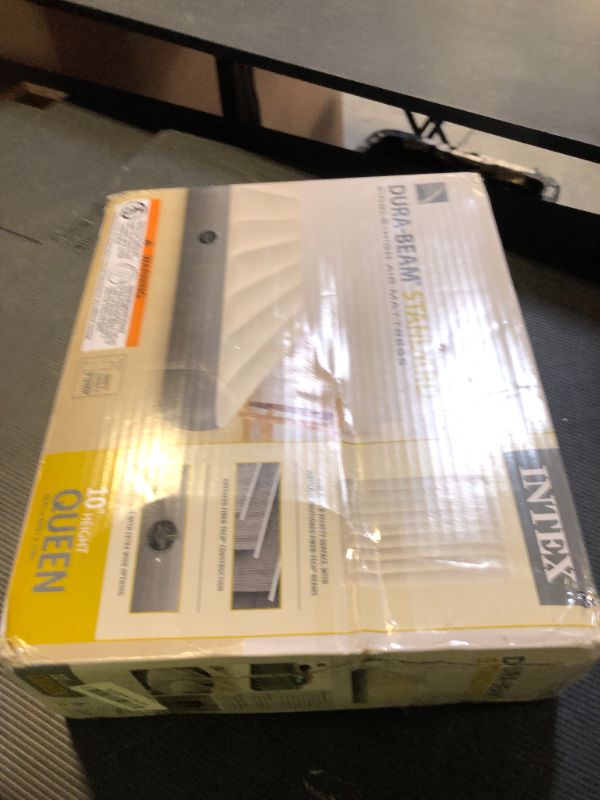 Photo 1 of Intex 64103E Dura-Beam Standard Single-High Air Mattress: Fiber-Tech - Queen Size - 10in Bed Height - 600lb Weight Capacity - Pump Sold Separately